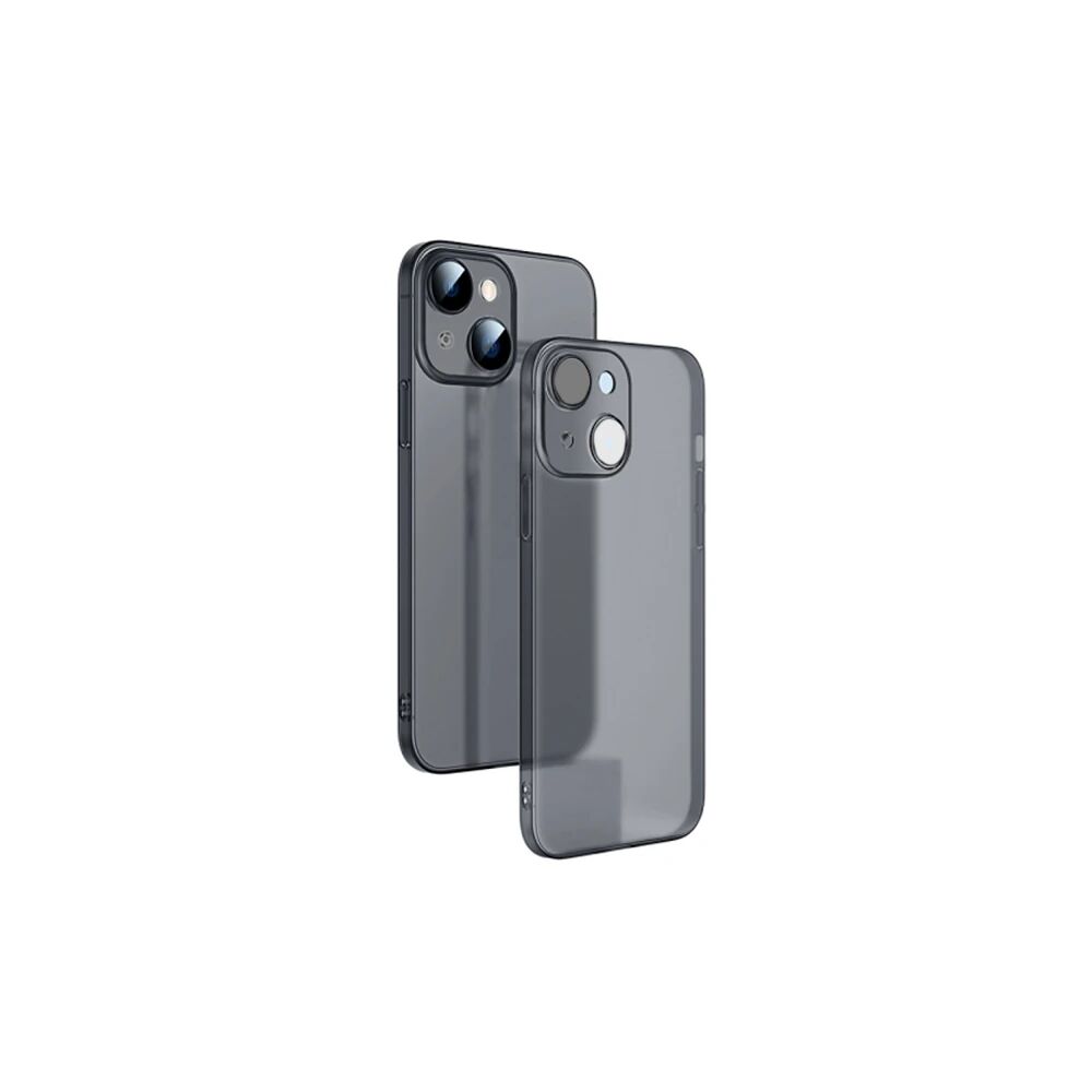 Ally iPhone 14 Plus 6.7inch Frosted Glass Şeffaf Kamera Korumalı Kılıf