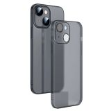 Ally iPhone 14 Plus 6.7inch Frosted Glass Şeffaf Kamera Korumalı Kılıf