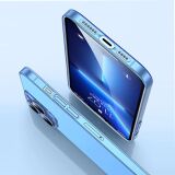 Ally iPhone 14 Plus 6.7inch Frosted Glass Şeffaf Kamera Korumalı Kılıf