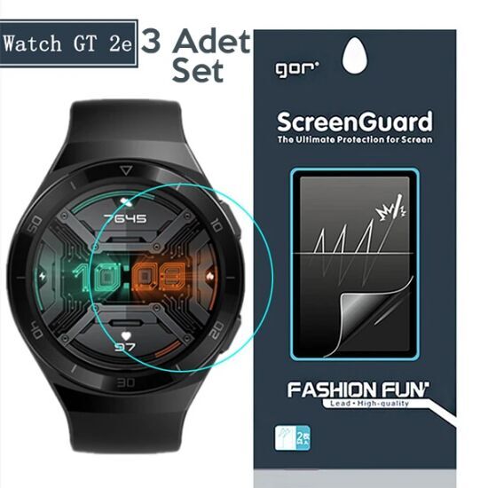 Huawei Watch GT2E Darbe Emici Ekran Koruyucu 3 Adet Set