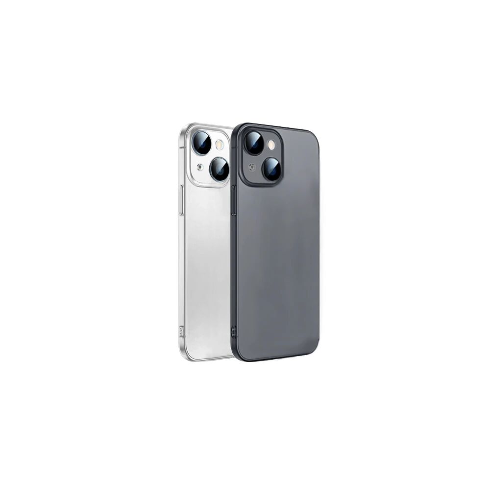 Ally iPhone 14 Plus 6.7inch Frosted Glass Şeffaf Kamera Korumalı Kılıf