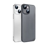 Ally iPhone 14 Plus 6.7inch Frosted Glass Şeffaf Kamera Korumalı Kılıf