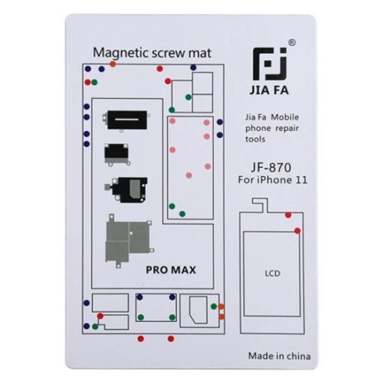 JIAFA JF-870 iPhone 11 Pro Max Mıknatıslı Çalışma Hasırı Vida Gosterge