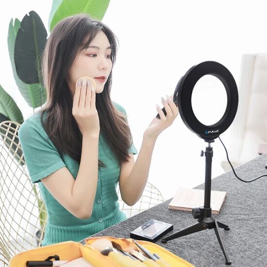 PULUZ 6.2CM PKT3032 Led Işık 16cm Stand YoutuberCanlı Yayın Selfie Tik
