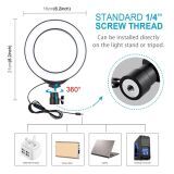 PULUZ 1.1M Çift Telefon tutucu 6.2CM Led Işık Stand YoutuberCanlı Yayı