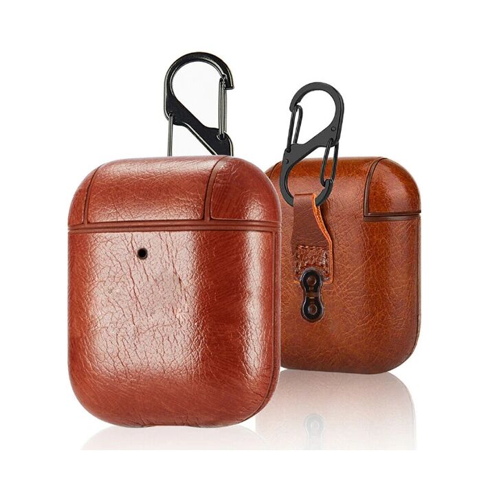 Ally Leather Case Apple Airpods 1-2 PU Deri Koruma Kılıfı