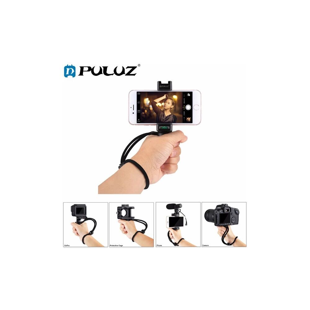 PULUZ Video Grip Telefon Elde Tutucu+ Bileklik Tripod Adaptörü