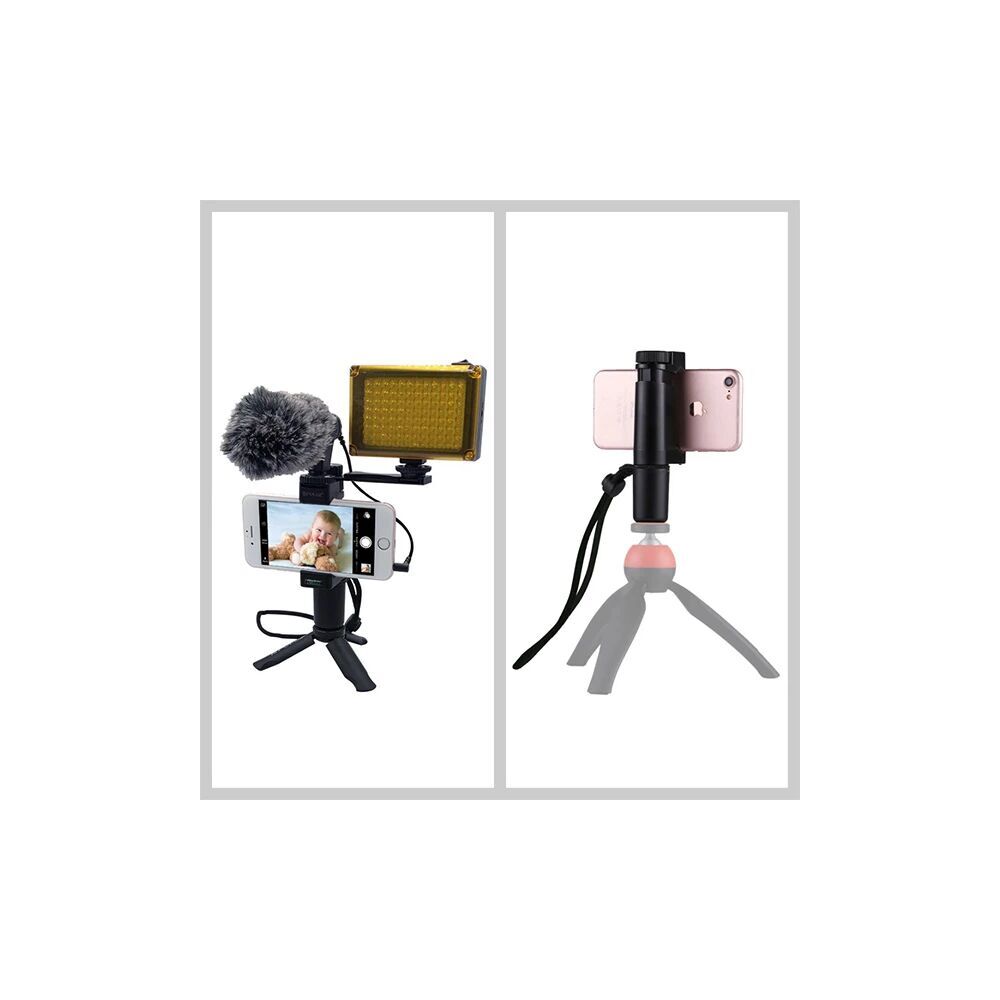 PULUZ Video Grip Telefon Elde Tutucu+ Bileklik Tripod Adaptörü
