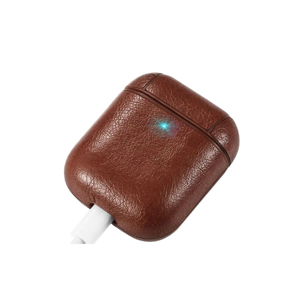 Ally Leather Case Apple Airpods 1-2 PU Deri Koruma Kılıfı