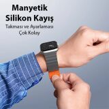 DUX DUCIS Apple Watch 42/44/45MM için Manyetik Zincir Versiyon PU Deri