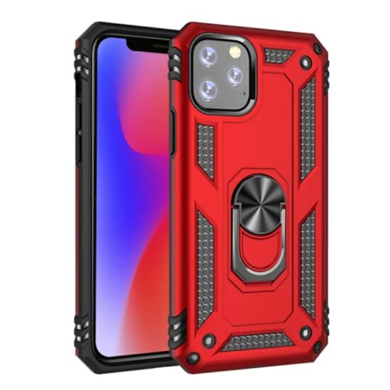 Ally iPhone 11 Pro Max 6.5inch Yüzüklü Kılıf Armor Shockproof Ring kıl