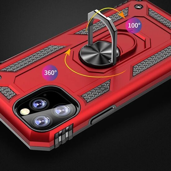 Ally iPhone 11 Pro Max 6.5inch Yüzüklü Kılıf Armor Shockproof Ring kıl