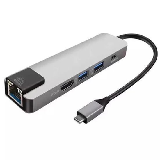 ALLY 5İN1 USB 3.1 Type C To HDMI 2xusb 3.0 RJ45 Ethernet Dönüştürücü A