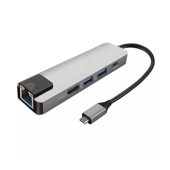 ALLY 5İN1 USB 3.1 Type C To HDMI 2xusb 3.0 RJ45 Ethernet Dönüştürücü A