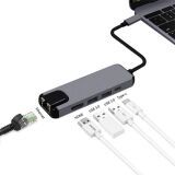 ALLY 5İN1 USB 3.1 Type C To HDMI 2xusb 3.0 RJ45 Ethernet Dönüştürücü A