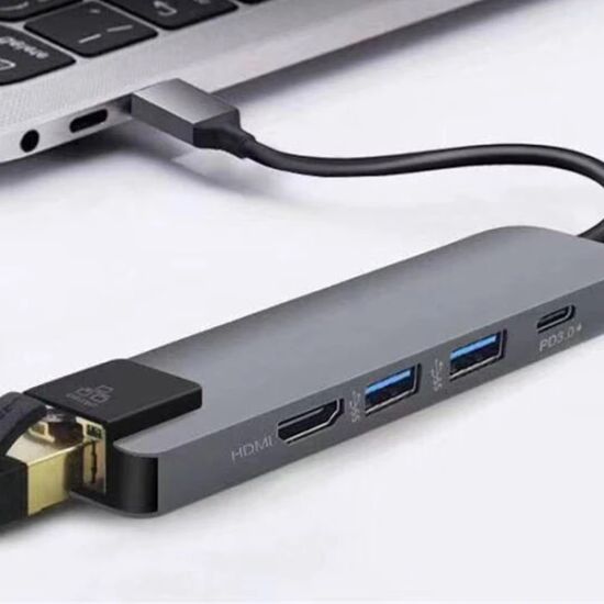 ALLY 5İN1 USB 3.1 Type C To HDMI 2xusb 3.0 RJ45 Ethernet Dönüştürücü A