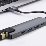 ALLY 5İN1 USB 3.1 Type C To HDMI 2xusb 3.0 RJ45 Ethernet Dönüştürücü A