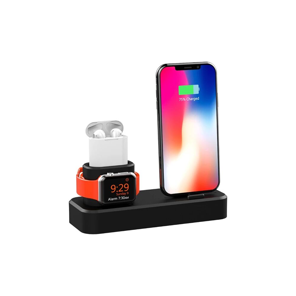 Ally 3in1 Charging Base İPhone+ İwatch+ İPods Silikon Şarj Standı