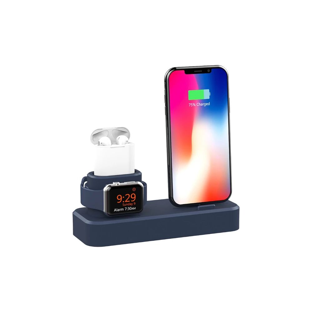 Ally 3in1 Charging Base İPhone+ İwatch+ İPods Silikon Şarj Standı