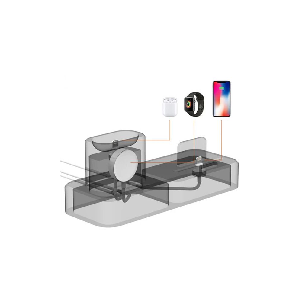 Ally 3in1 Charging Base İPhone+ İwatch+ İPods Silikon Şarj Standı