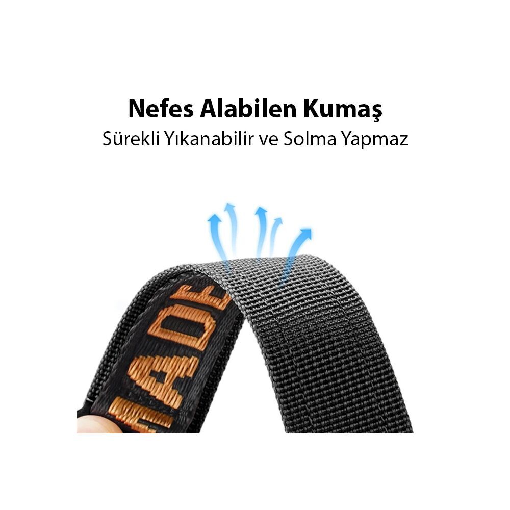 Dux Ducis Apple Watch 42/44/45MM için Kayış Kordon Lylon Loop