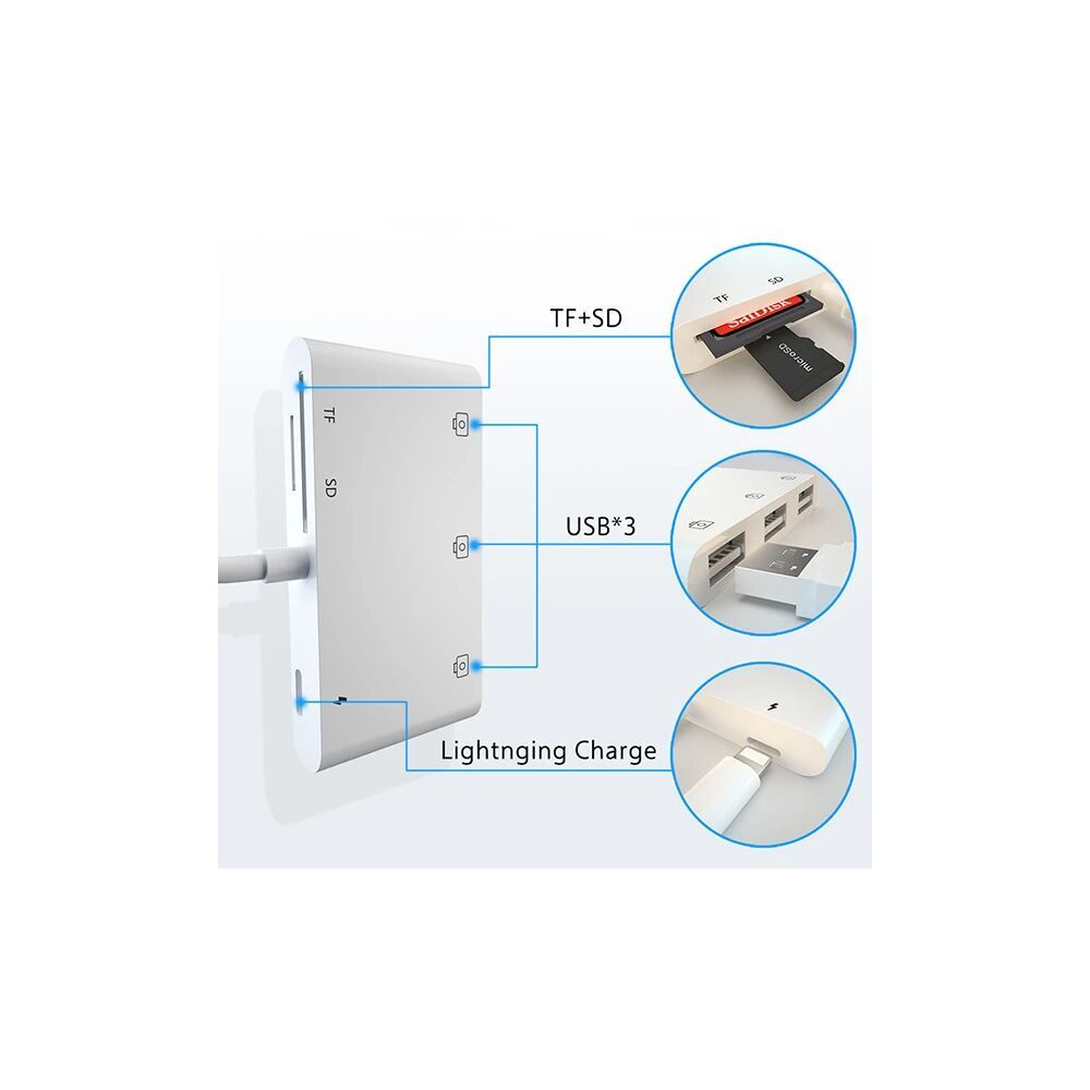 Ally İPhone Lightning To TfSd Card Reader Usb 3.Kamera Adaptörü