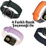 Dux Ducis Apple Watch 42/44/45MM için Manyetik Armor Silikon Kordon Ka