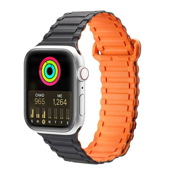 Dux Ducis Apple Watch 38/40/41MM için Manyetik Armor Silikon Kordon Ka