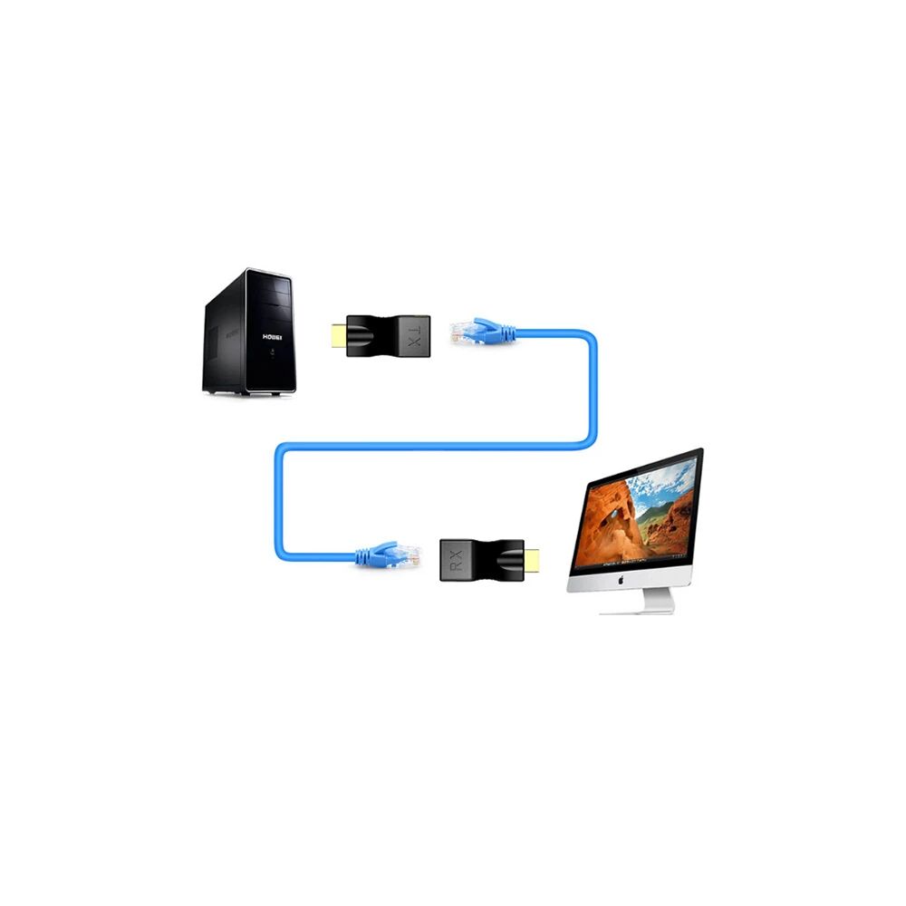 Ally Hdmi Extender 4k 3d Rj45 Cat6 Ile 30m Hdmi Uzatıcı