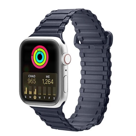 Dux Ducis Apple Watch 38/40/41MM için Manyetik Armor Silikon Kordon Ka