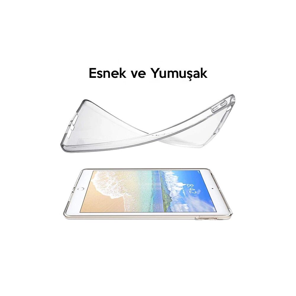 Ally İPad 9.7 2018 İPad 9.7 2017 Şeffaf Tpu Soft Silikon Kılıf
