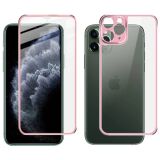 İPhone 11 Pro Max Metal Çerçeve Ön Arka 3D Full Tempered Cam Koruyucu