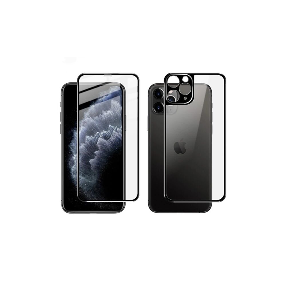 İPhone 11 Pro Max Metal Çerçeve Ön Arka 3D Full Tempered Cam Koruyucu