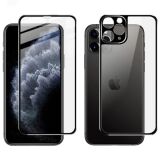 İPhone 11 Pro Max Metal Çerçeve Ön Arka 3D Full Tempered Cam Koruyucu