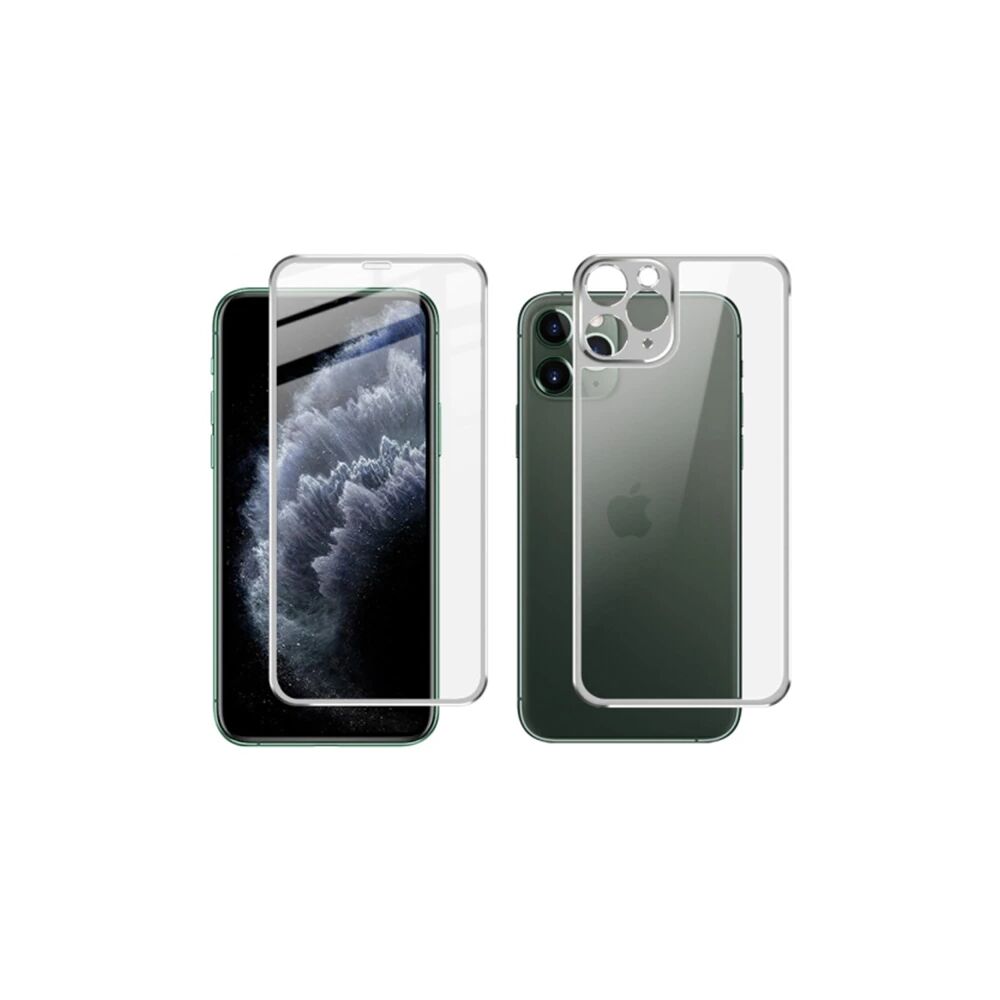 İPhone 11 Pro Metal Çerçeve Ön Arka 3D Full Tempered Cam Koruyucu
