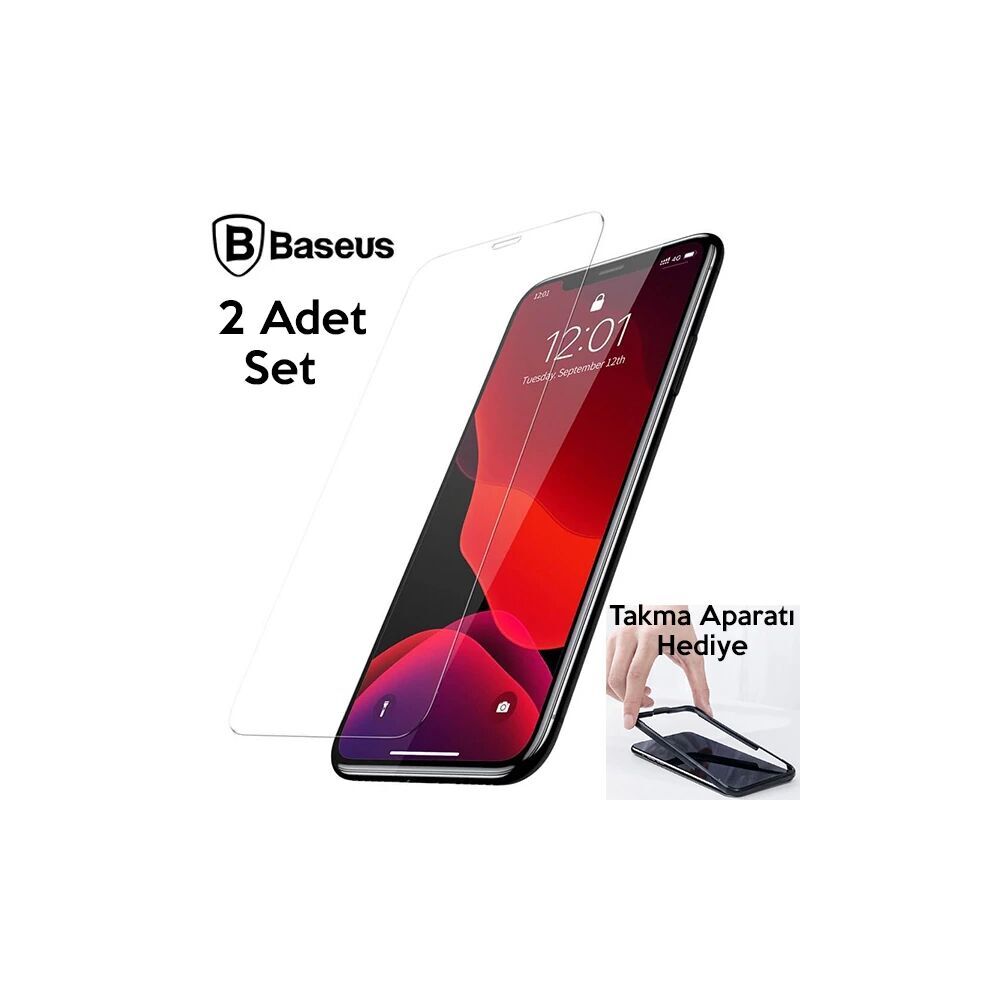 Baseus İPhone 11 Pro- X-XS 0.3mm Ful Tempered Cam Ekran Koruyucu 2 Ade