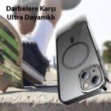 Baseus Glitter iPhone 14 6.1 Magsafe Silikon Kılıf + Tempered Ekran Ko