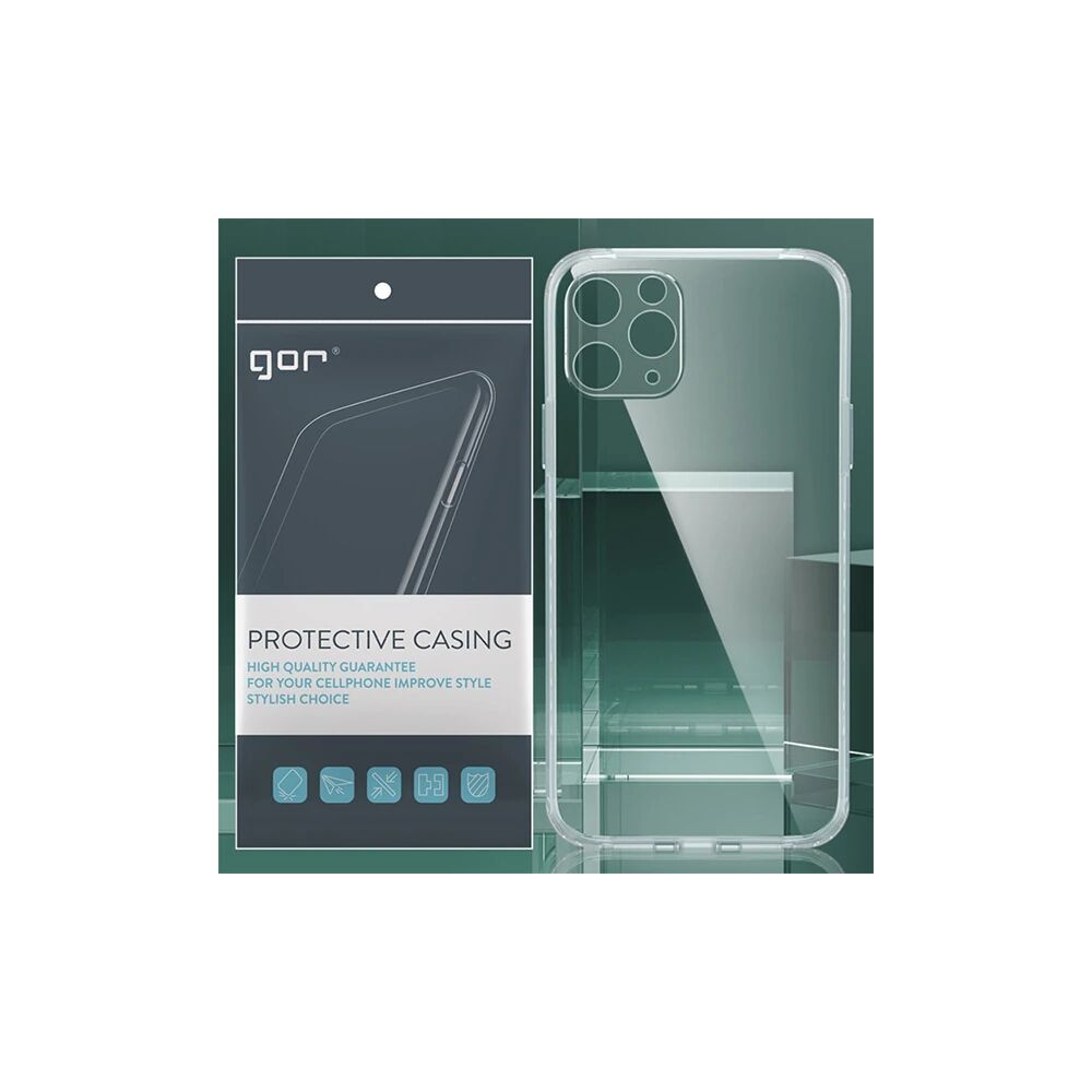 GOR İPhone 11 Pro Max 6.5 inch Kamera Korumalı Şeffaf Silikon Kılıf