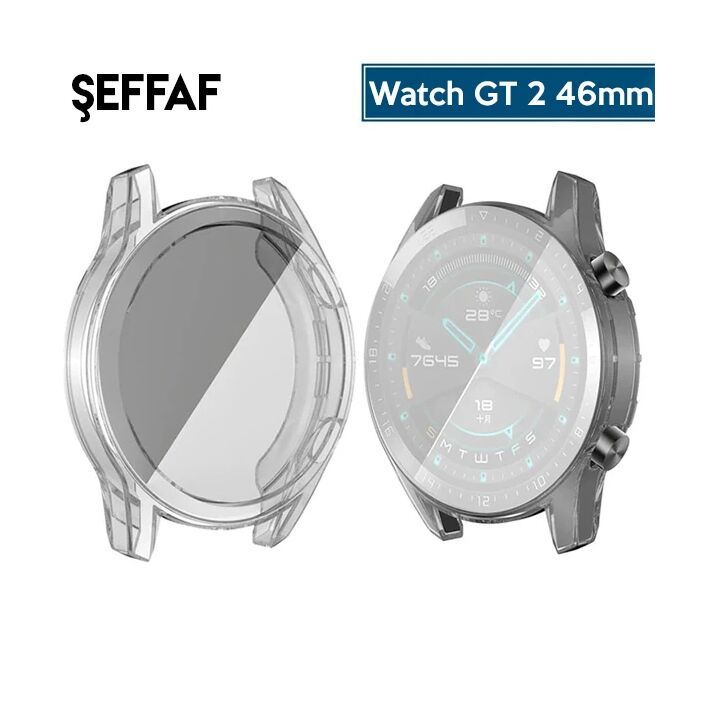 Ally Huawei Watch GT2 46mm 360 Koruma Ultra İnce Silikon Kılıf