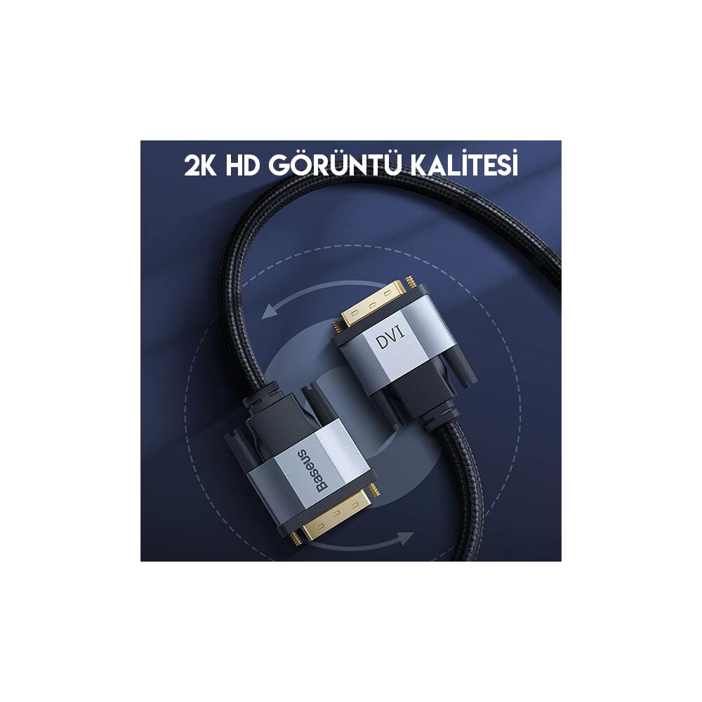 Baseus Enjoyment Series DVI TO DVI HDTV Projector Kablo 1 Metre
