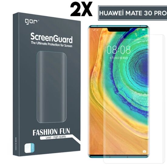 Gor Huawei Mate 30 Pro 3d Kavisli Full Kaplama Darbe Emici Ekran Koruy