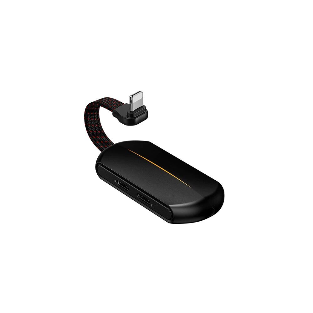 Baseus L47 3in1 2X iPhone Lightning başlık Ve 3.5mm Kulaklık Çıkışlı Ş