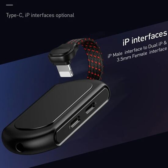 Baseus L47 3in1 2X iPhone Lightning başlık Ve 3.5mm Kulaklık Çıkışlı Ş