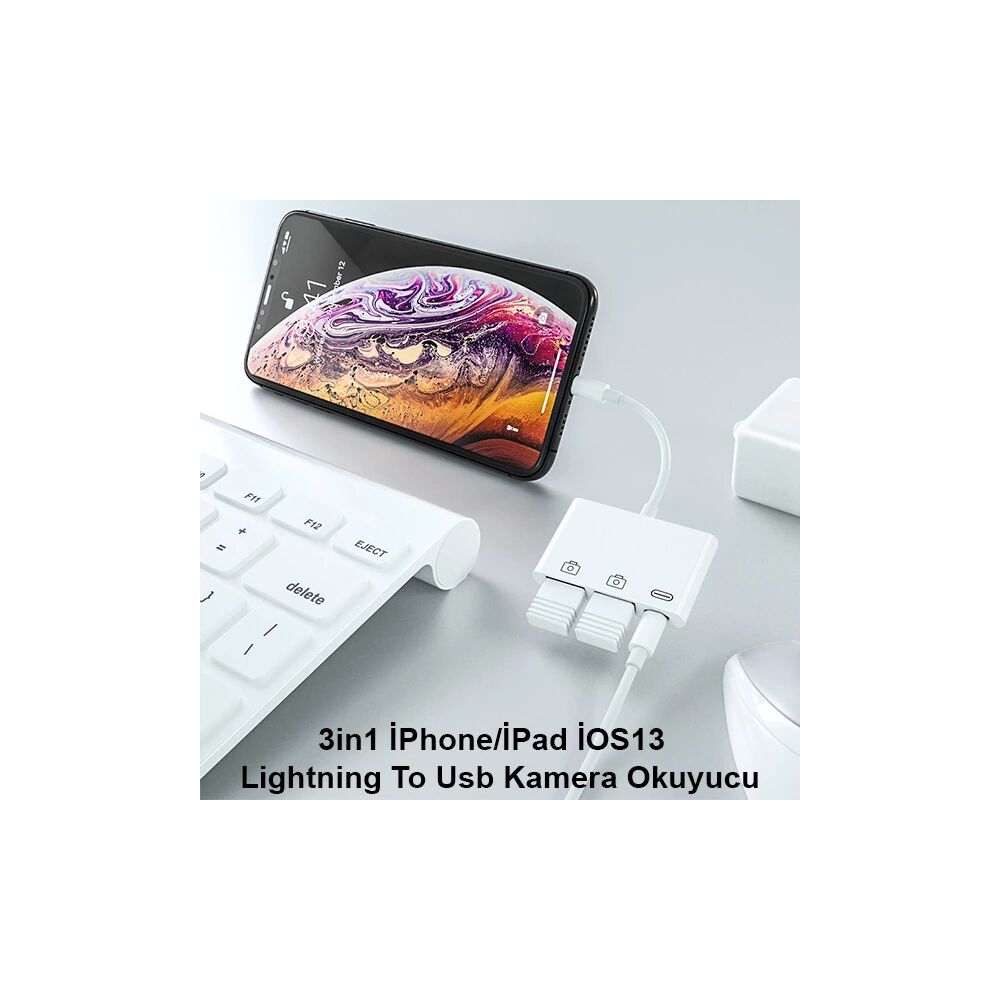 ALLY 3in1 İPhone/İPAD lightning To Usb Kamera Okuyucu