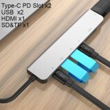Ally Usb (Type-C to 7in1 Hdtv 2XUSB+PD) SD&TF Okuyucu Hub Adaptör Çokl