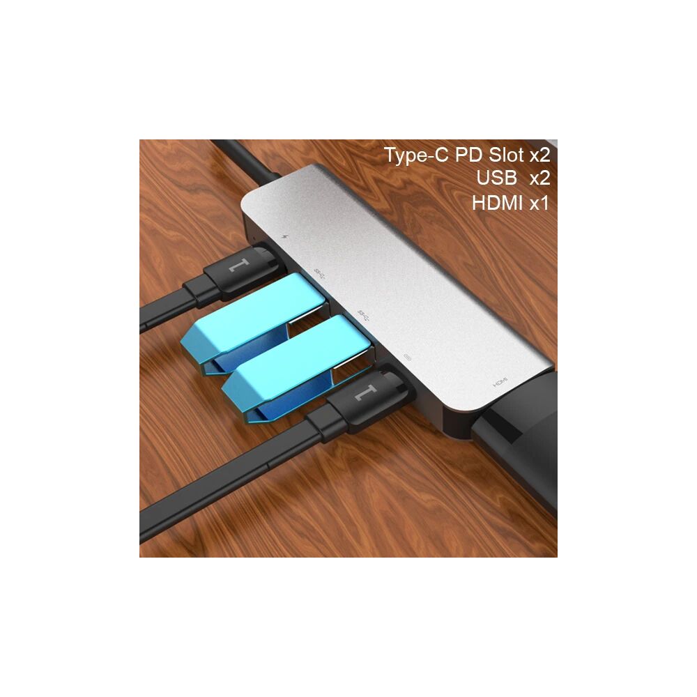 Ally Usb (Type-C to 5in1 Hdtv 2xUSB+2x PD) Hub Adaptör Çoklayıcı