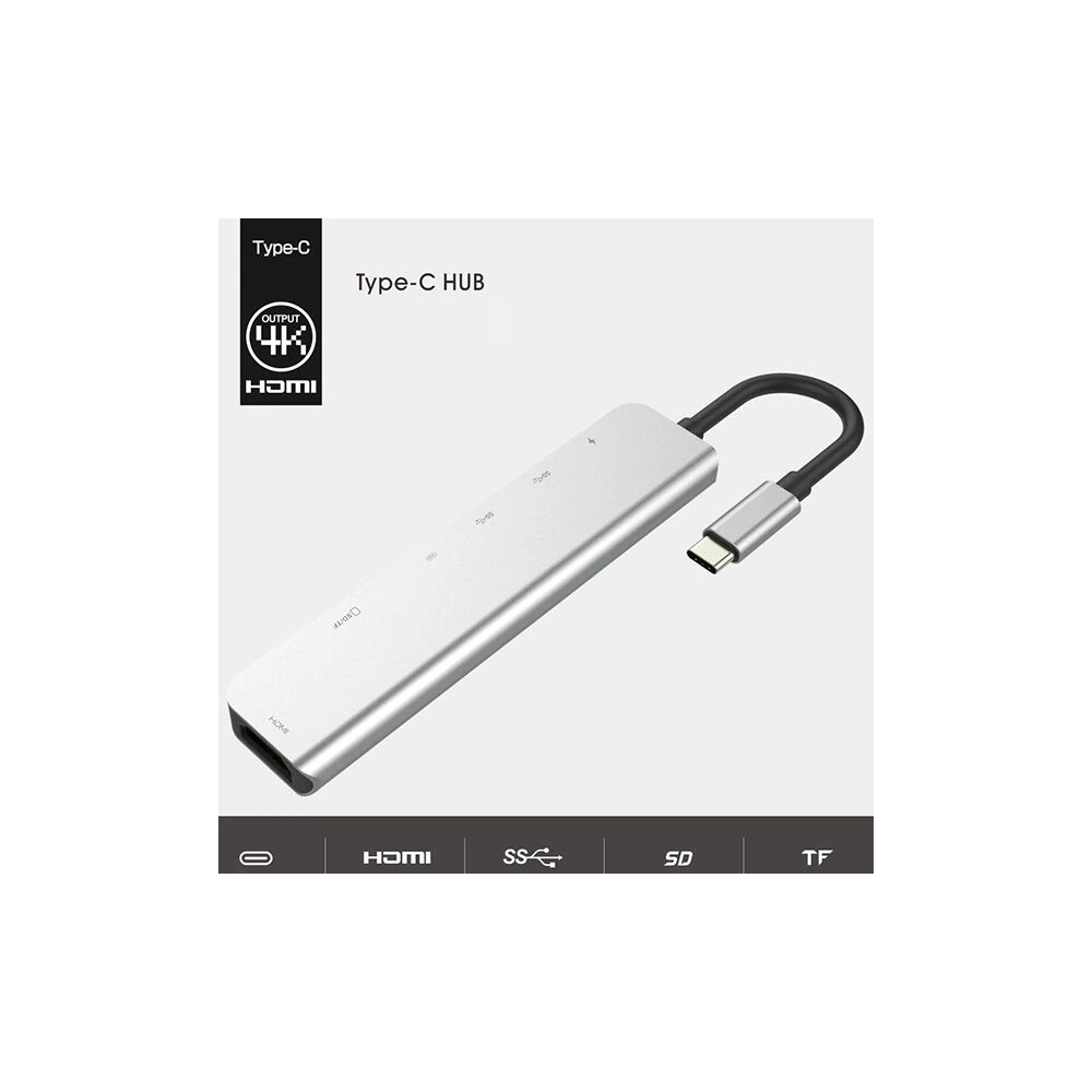Ally Usb (Type-C to 7in1 Hdtv 2XUSB+PD) SD&TF Okuyucu Hub Adaptör Çokl