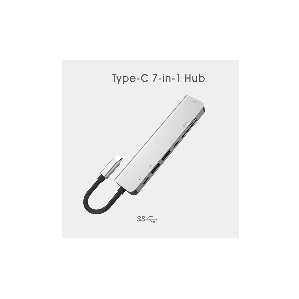 Ally Usb (Type-C to 7in1 Hdtv 2XUSB+PD) SD&TF Okuyucu Hub Adaptör Çokl