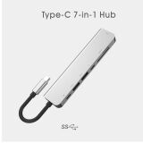 Ally Usb (Type-C to 7in1 Hdtv 2XUSB+PD) SD&TF Okuyucu Hub Adaptör Çokl