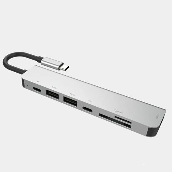 Ally Usb (Type-C to 7in1 Hdtv 2XUSB+PD) SD&TF Okuyucu Hub Adaptör Çokl